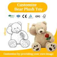 Ours en peluche personnalisé OEM, animaux en peluche doux avec étiquette de logo personnalisée