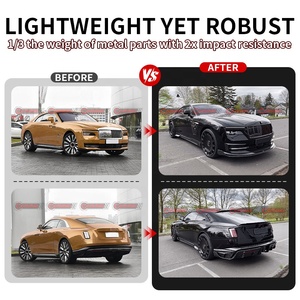 ชุดแต่งตัวถังรถยนต์สไตล์ MSY คุณภาพเยี่ยม ผลิตจากคาร์บอนไฟเบอร์แห้ง สำหรับ Rolls Royce Spectre ประกอบด้วยสปอยเลอร์หน้า สปอยเลอร์หลัง ฝากระโปรงหน้า และชุดแต่งรอบคัน - Product Image 2