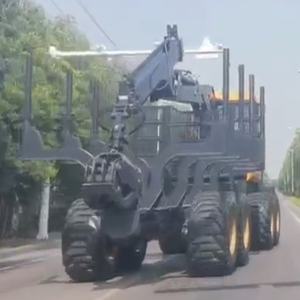 Remorque forestière robuste et efficace de 18 tonnes avec grue et grande capacité de chargement pour l'exploitation forestière lourde - Product Image 2