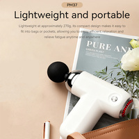 Pistolet de massage à percussion portatif professionnel mini pour tissus profonds avec EMS, lumière rouge et thérapie thermique, masseur musculaire et fascia