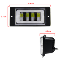 Phare antibrouillard LED blanc de haute qualité 6500K-7000K 4 pouces 40W phare de voiture étanche Rectangle avec protection des yeux
