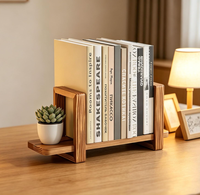 Étagère de bureau réglable, petite étagère de bureau en bois pour ranger livres, documents et objets décoratifs