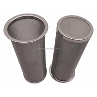 Silinder Filter Kawat Anyaman Baja Tahan Karat 304 316 Lubang Persegi untuk Blok Pompa