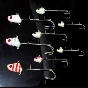 หัวจิ๊กเรืองแสงอัลฟ่า 20 กรัม 40 กรัม 60 กรัม พร้อมตะขอเกี่ยวแบบ 3 มิติ รูปทรงหัวปลา สำหรับตกปลาทะเลน้ำลึก ปลากระเบน ปลาหมึก - Product Image 4