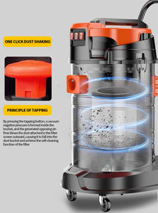 Aspirateur électrique professionnel 70L, le plus vendu, pour eau et poussière, avec filtration d'eau, 3.6KW, pour la collecte de poussière et le nettoyage de voitures - Product Image 2
