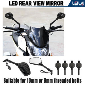 Espejo retrovisor Led para motocicleta, adecuado para pernos roscados de 8mm o 10mm, garra <span class=keywords><strong>fantasma</strong></span>, precio al por mayor - Product Image 2