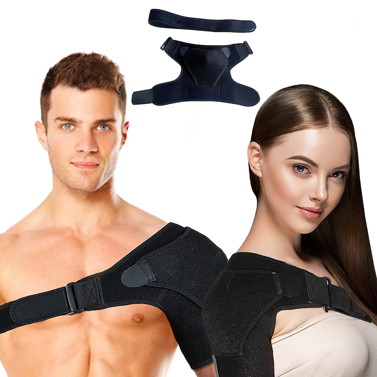 Sports Shoulder Pads Adjustable Pressure Left and Right Shoulder Straps Retainer Ice Breathable Shoulder Brace