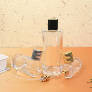 Sang Trọng Sang Trọng Lọ Thủy Tinh Nước Hoa 50Ml 100Ml 250Ml Hình Trụ Hình Dạng Phẳng Thiết Kế Nóng Có Dấu Bề Mặt Bơm Phun Hộp Rỗng - Product Image 6