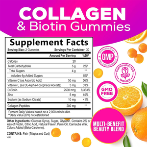 Factory Directly OEM Private Label Hair Skin Nails Gummies Nutrition <strong>Supplement</strong> Vegan Collagen Biotin Gummies With Vitamin C E - Product Image 6