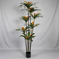 Plante artificielle décorative en plastique Dracaena, grand arbre en pot, fausse verdure pour la décoration intérieure de la maison, de l'hôtel, du café, du bureau, anniversaire