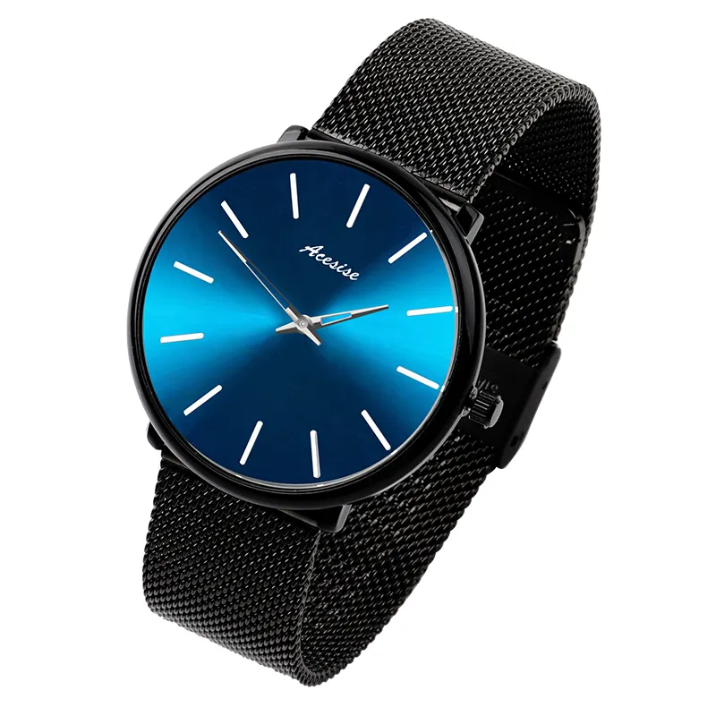 Eenvoudig Zwart Hoogwaardig Quartz Horloge Voor Heren Van Hoge Kwaliteit