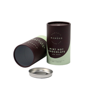 Tubes en papier cylindriques recyclables imprimés sur mesure en gros pour l'emballage de bonbons et de chocolats, contenants alimentaires écologiques personnalisés - Product Image 3