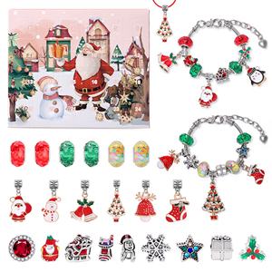 Cajas de Regalo de Joyería Personalizadas en Oferta 2023, Cajas de Regalo de Navidad, Pulseras con Dijes Navideños, Cajas de Calendario de Adviento para Navidad - Product Image 1