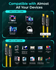 140W 8 Trong 1 USB C Để USB Cable Set Pd3.1 Loại C Nhanh Chóng Sạc Cáp Dây Đối Với MacBook iPhone 15 iPad Pro Galaxy - Product Image 4