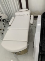 Chaise de barbier spa pédicure haut de gamme Meishi avec éclairage LED équipement spa pour ongles repose-pieds et bassin confortables