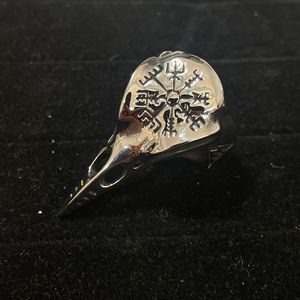 골동품 복고풍 펑크 스타일 공장 새로운 디자인 스테인레스 스틸 남자의 빈티지 해골 새 반지 - Product Image 2