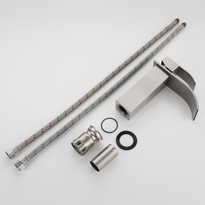 Grifo mezclador para lavabo, grifería de cascada rubinetti <span class=keywords><strong>Neri</strong></span>, negro, torneira Preta - Product Image 3