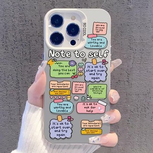 <span class=keywords><strong>Funda</strong></span> bonita de dibujos animados con eslogan Ins para iPhone 17 Air 16E 16 15 14 13 <span class=keywords><strong>12</strong></span> <span class=keywords><strong>Mini</strong></span> 11 Pro Max XR XS 7 8 Plus SE - Product Image 1