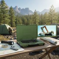 PC robuste multi-écrans tactile 15,6 pouces avec cadre entièrement en alliage, fréquence de rafraîchissement 90 Hz, ordinateur portable industriel et commercial pour l'inspection sur le terrain