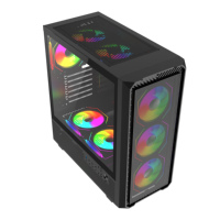 Boîtier PC Gamer ATX Mid-Tower en Verre Trempé RGB pour Ordinateur de Bureau – Vente en Gros