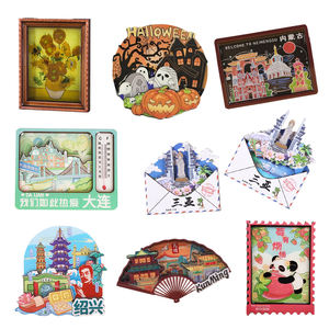 Aimant de réfrigérateur en bois en gros imprimé sur mesure 3D en bois États-Unis Angleterre <span class=keywords><strong>France</strong></span> Souvenir en bois Mdf époxy aimant de réfrigérateur - Product Image 1