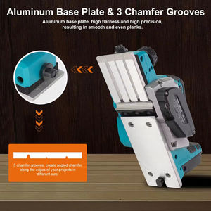 Raboteuse à bois sans fil portable 82 mm, outils électriques pour le travail du bois, pour le rabotage et l'épaisseur - Product Image 5