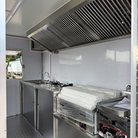Camion de restauration mobile en acier inoxydable finition miroir pour la vente de luxe en rue, événements, glaces, snacks, remorque alimentaire