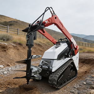 Caricatore Cingolato Diesel per Tutti i Terreni con Trivella per Pali e Cingoli in Gomma per Perforazione di Pali per Recinzioni ad Alta Efficienza - Product Image 6