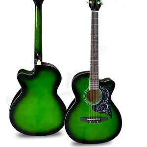 Aiersiブランド39インチ低価格ホット販売合板グリーンカラーアコースティックギター販売