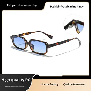 Lunettes de soleil carrées en PC de haute qualité et tendance pour hommes et femmes, verres optiques UV400, monture noire, marque KXH pour la <span class=keywords><strong>protection</strong></span> solaire - Product Image 2