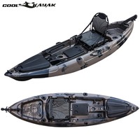 Kayak de Pêche Rotomoulé en LLDPE Rodster Angler à Vendre, Bateau à Rames Sit-on-Top pour la Pêche, le Surf et la Croisière