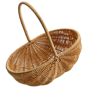 Foldable Fruit <strong>Basket</strong> Food Organizer Handle Plastic <strong>Large</strong> Outdoor Cooler Rattan Laundry Small Shopping Square <strong>Storage</strong> - Product Image 5
