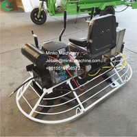 Machine de ponçage et de polissage de sols en béton à double tête, motorisée à essence, pour travaux routiers et de construction