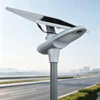 Lampadaire solaire semi-intégré à boîtier en aluminium, conception à panneau solaire séparé, longue durée de vie, pour l'éclairage public
