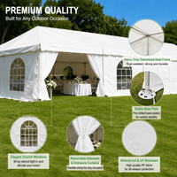 Tenda Pesta Modular PVC Luar Ruangan Ukuran Besar Kustom Tahan Air 3000mm+ Tahan Api Empat Musim Pembukaan Cepat Tahan UV Pernikahan