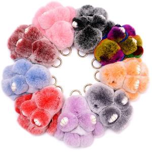 Tùy Chỉnh Thú Nhồi Bông Keychain Lông Pompon 15Cm Bunny Fluffy Bất Thỏ Lông Keychain Đính Phụ Nữ Đồ Chơi Pompom Thỏ Trên Túi Móc Chìa Khóa - Product Image 1