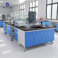 Banc de laboratoire personnalisé avec tiroirs, bancs de travail modulaires avec casiers en bois pour laboratoire de culture cellulaire