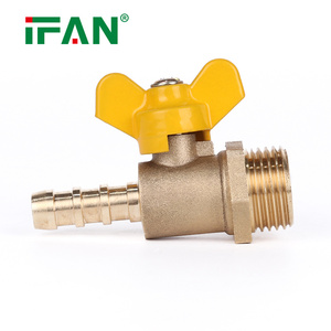 IFAN <span class=keywords><strong>Prix</strong></span> de gros usine Vanne à boisseau sphérique en laiton avec poignée bleue 1/4''-4'' Échantillon gratuit Vanne à boisseau sphérique en laiton femelle/mâle pour systèmes d'eau - Product Image 3