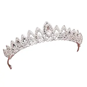 Crystal Rhinestone Crown Wedding Accessories Bridal Tiara Head Jewelry Rhinestone Bride Crown Hair Ornament For Women