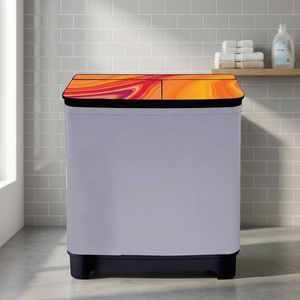 Lave-linge compact semi-automatique à deux cuves 8,5 kg avec fonctions lavage, essorage et séchage pour le linge familial - Product Image 1