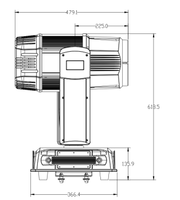 Projecteur mobile 3-en-1 (Beam, Spot, Wash) 380W étanche IP65 pour extérieur, DMX RDM, éclairage de scène