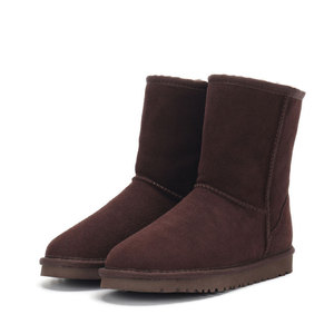 <span class=keywords><strong>Botas</strong></span> <span class=keywords><strong>de</strong></span> <span class=keywords><strong>Nieve</strong></span> Cálidas para Mujer 2026, Modelo Peep Toe, con Forro <span class=keywords><strong>de</strong></span> Piel, Suela <span class=keywords><strong>de</strong></span> Goma y Parte Superior <span class=keywords><strong>de</strong></span> Cuero Genuino - <span class=keywords><strong>Invierno</strong></span> - Product Image 1
