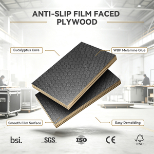 Contrachapado de Eucalipto de 12 mm, Moderno, Antideslizante, Resistente al Agua, con Recubrimiento de Película y Pegamento de <span class=keywords><strong>Melamina</strong></span> para Encofrados de Construcción en Exteriores - Product Image 5
