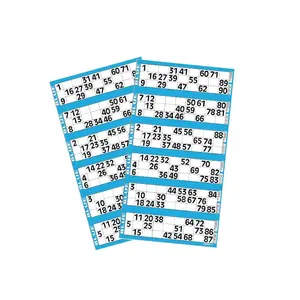 Bingo karten Slide Lottery Tickets Spielkarte