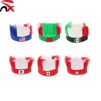 Ventes directes d'usine USA-Canada-Mexico 2026 Fan Football Supporter Perruques Drapeau Hoodies Bandeaux Perruques pour Acclamer