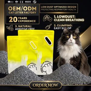 Litière pour chat en bentonite activée en gros, super absorbante, sable minéral concassé, prix d'usine, approvisionnement en vrac - Product Image 1