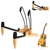 Factory OEM Foldable Natural Wooden Guitar Stand Floor Holder for Acoustic Classical Electric Bass Guitar Cello
