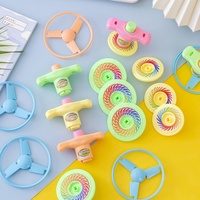 Mini-toupie en plastique pour enfants - Ensemble cadeau lanceur portable d'extérieur