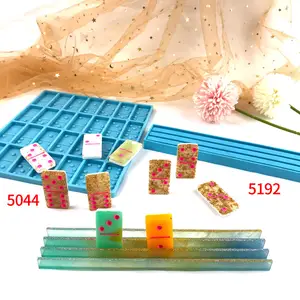 Soportes rectangulares decorativos de primera calidad, bandeja de dados de resina, molde de silicona - Product Image 1