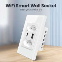Prise de courant intelligente Tuya 100-240v Avatto brésil Wifi prise murale intelligente Type C fonctionne avec l'application alexa Google Home